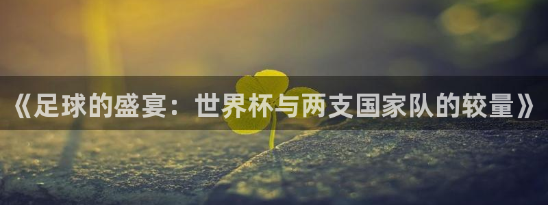 世界杯对阵图2026：《足球的盛宴：世界杯与两支国家队的较量》